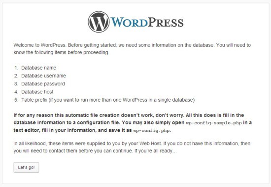 WordPress Installation Necessary Elements-Step 2