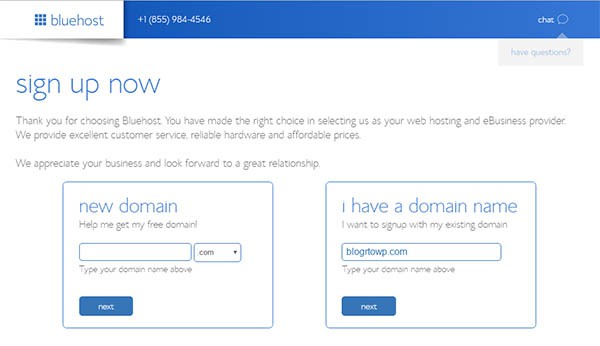 bluehost-domain-name
